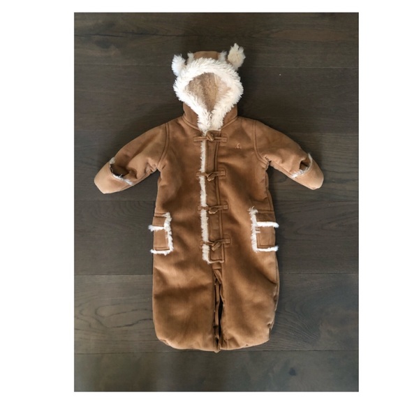 GAP Other - Baby gap tan suede snowsuit 3-6M NWT unisex